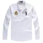 polo ralph lauren hommes coton chemise skinny slim 2019U big pony paris blance